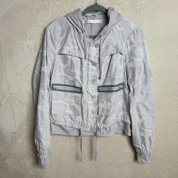 blanc noir Jackets & Blazers - Blanc Noir Size M Skyfall Camo-Print Aviator Jacket in New Grey Camo Outdoor